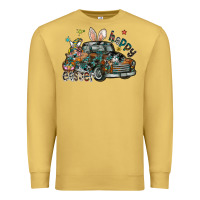 Antique Gold Happy Easter Premium Sweatshirt - CowhideDigitalArt