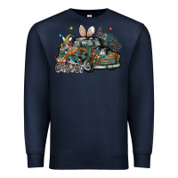 Navy Happy Easter Premium Sweatshirt - CowhideDigitalArt