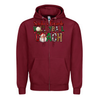 Burgundy Santa's Favorite Volleyball Coach For Christmas Zipper Hoodie - FaDigitalArtStudio
