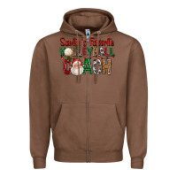 Chestnut Santa's Favorite Volleyball Coach For Christmas Zipper Hoodie - FaDigitalArtStudio
