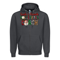 Smoke Santa's Favorite Volleyball Coach For Christmas Zipper Hoodie - FaDigitalArtStudio