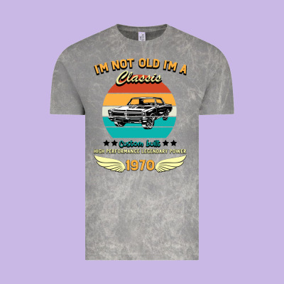 Vintage 50th Birthday I'm Not Old I'm A Classic Born In 1970 Vintage Tee Designed By Bettercallsaul