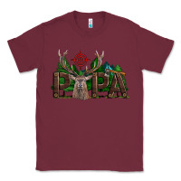 Burgundy Western Papa Deer Hunting Classic Tee - LillyAllenDesigns