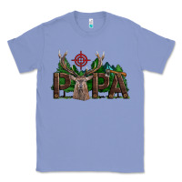 Colony Blue Western Papa Deer Hunting Classic Tee - LillyAllenDesigns