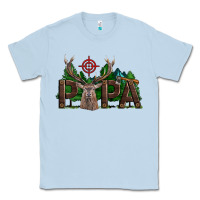Dusty Blue Western Papa Deer Hunting Classic Tee - LillyAllenDesigns