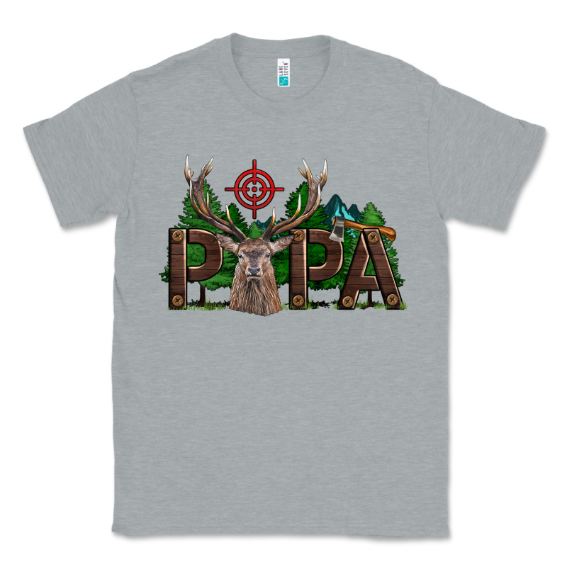 Western Papa Deer Hunting Classic Tee by LillyAllenDesigns | Teevron