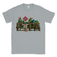 Heather Grey Western Papa Deer Hunting Classic Tee - LillyAllenDesigns