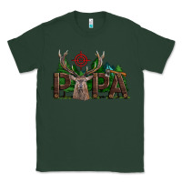 Sports Green Western Papa Deer Hunting Classic Tee - LillyAllenDesigns