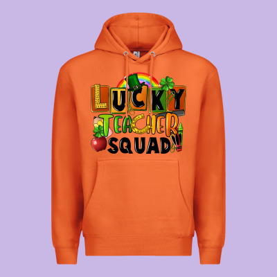 Lucky Teacher Squad Premium Hoodie Designed By Fadigitalartstudio