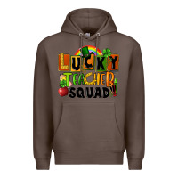 Coffee lucky teacher squad Premium Hoodie - FaDigitalArtStudio