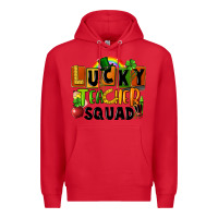 Red lucky teacher squad Premium Hoodie - FaDigitalArtStudio