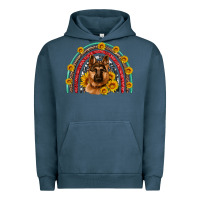 Pigment Midnight Navy german shepherd rainbow Urban Hoodie - Artiststas