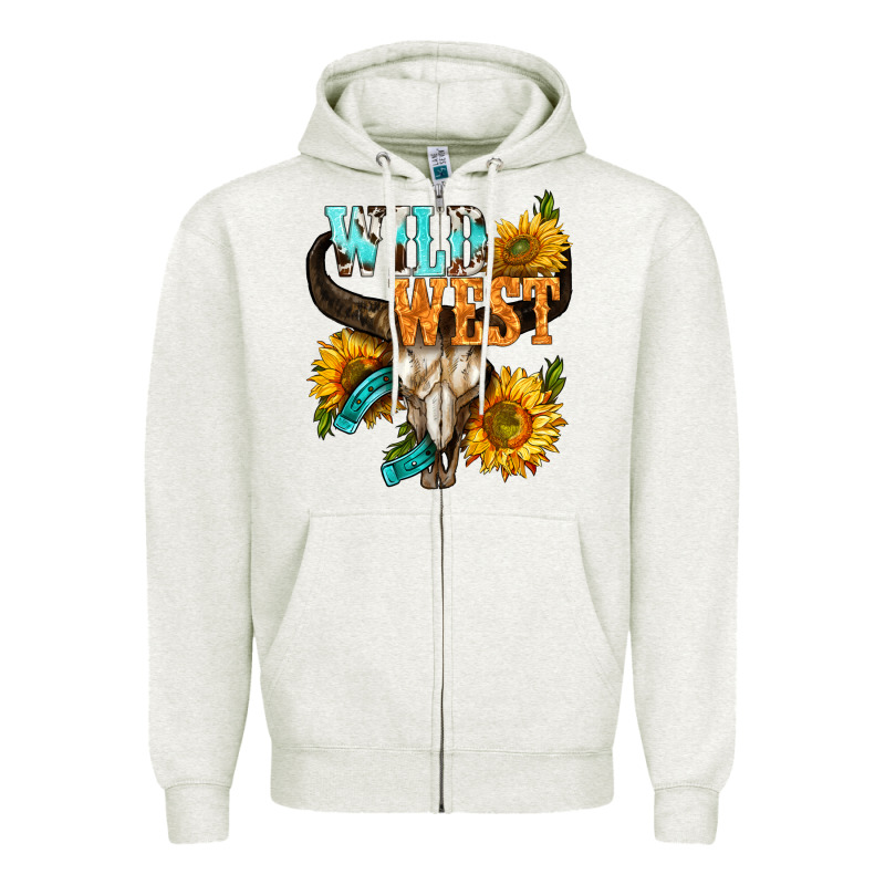 Western Wild West Rodeo Zipper Hoodie by BundleAndBundleShop | Teevron