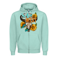 Seafoam Western Wild West Rodeo Zipper Hoodie - BundleAndBundleShop