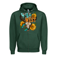 Sports Green Western Wild West Rodeo Zipper Hoodie - BundleAndBundleShop