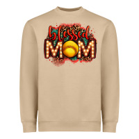 Mushroom blessed softball mom lightbulb letters Heavyweight Sweatshirt - OliviaCreatesArt
