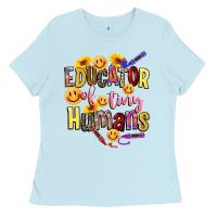 Baby Blue educator of tiny humans Ladies Tee - NancyCooperArtShop