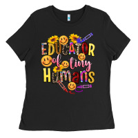 Black educator of tiny humans Ladies Tee - NancyCooperArtShop
