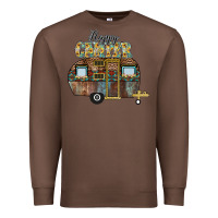 Chestnut Happy Camper Premium Sweatshirt - CowhideDigitalArt