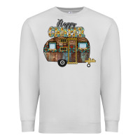 Dove Grey Happy Camper Premium Sweatshirt - CowhideDigitalArt