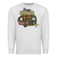 Oatmeal Heather Happy Camper Premium Sweatshirt - CowhideDigitalArt