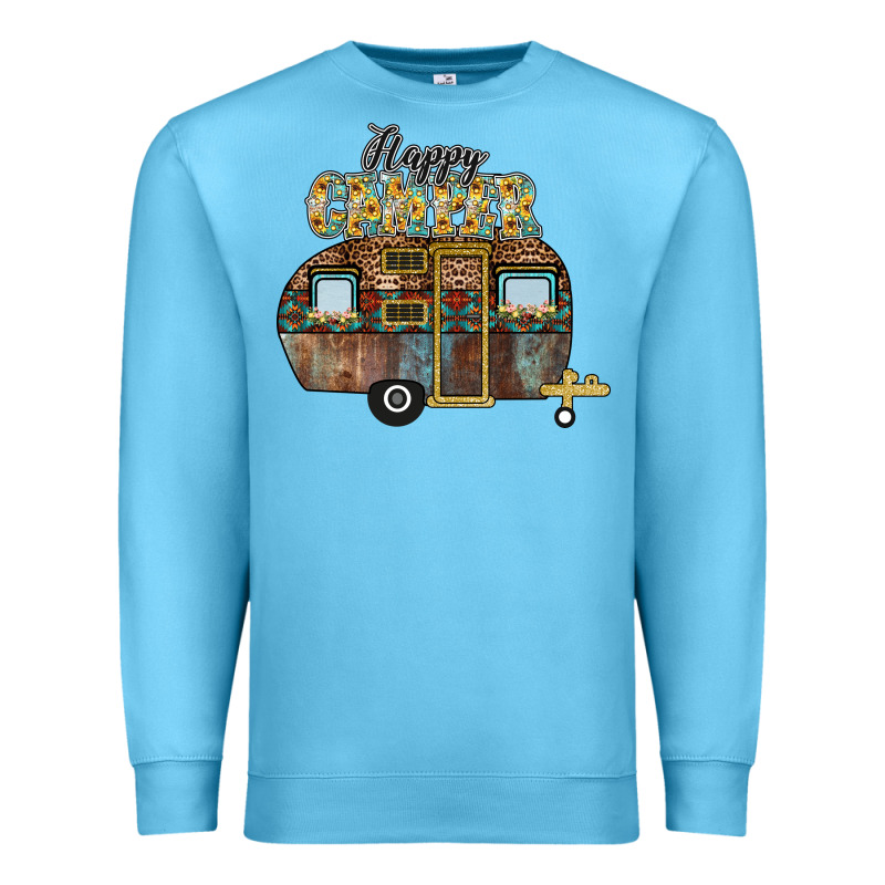 Happy Camper Premium Sweatshirt by CowhideDigitalArt | Teevron