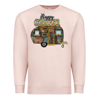 Pale Pink Happy Camper Premium Sweatshirt - CowhideDigitalArt
