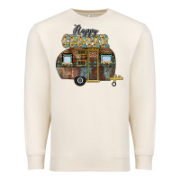 Sandshell Happy Camper Premium Sweatshirt - CowhideDigitalArt