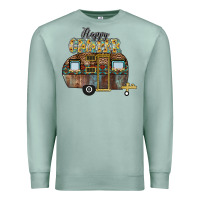 Seafoam Happy Camper Premium Sweatshirt - CowhideDigitalArt