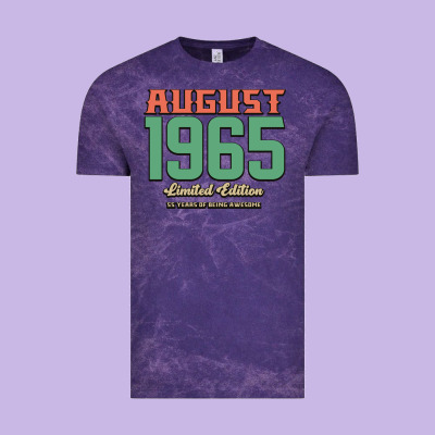 August 1965 Limited Edition 55 Years Of Being Awesome Vintage Tee Designed By Bettercallsaul