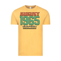 Vintage Mustard August 1965 Limited Edition 55 Years Of Being Awesome Vintage Tee - Bettercallsaul