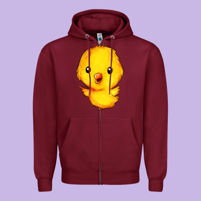 Chick Zipper Hoodie Designed By Fadigitalartstudio