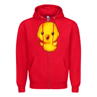 Red chick Zipper Hoodie - FaDigitalArtStudio