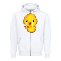 White chick Zipper Hoodie - FaDigitalArtStudio