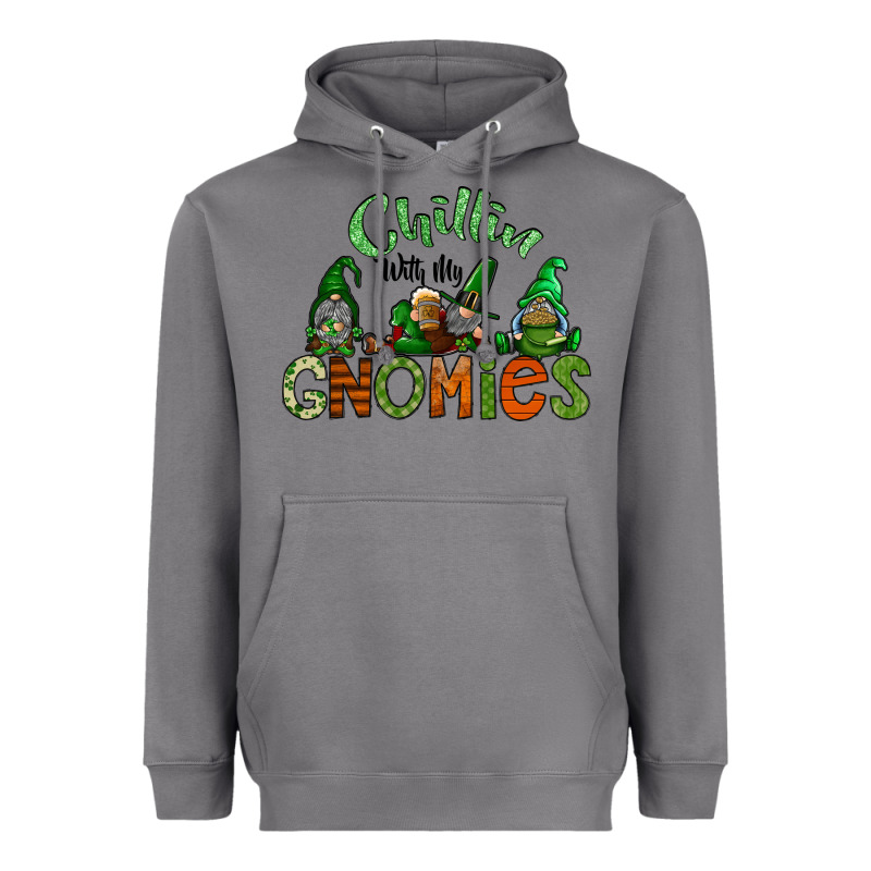 St Patricks Day Gnomes Heavyweight Hoodie by CowhideDigitalArt | Teevron