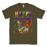 Army Green happy mardi gras fleur de lis king cake crawfish Classic Tee - RanaPortraitStore