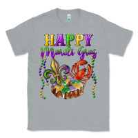 Heather Grey happy mardi gras fleur de lis king cake crawfish Classic Tee - RanaPortraitStore