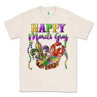 Natural happy mardi gras fleur de lis king cake crawfish Classic Tee - RanaPortraitStore