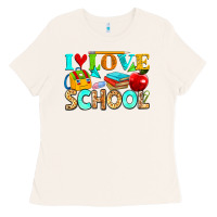Bone i love school Ladies Tee - NancyCooperArtShop