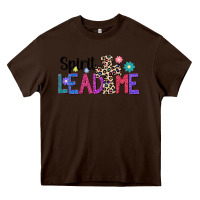 Chocolate Brown spirit lead me Heavy Core Tee - JahusDesignShop