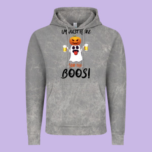 I'm Just Here For The Boos Vintage Hoodie Designed By Bettercallsaul