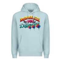 Blue Mist Normalize our differences Autism Premium Hoodie - FaDigitalArtStudio