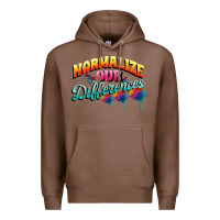 Chestnut Normalize our differences Autism Premium Hoodie - FaDigitalArtStudio