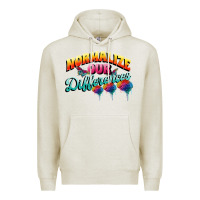 Oatmeal Heather Normalize our differences Autism Premium Hoodie - FaDigitalArtStudio