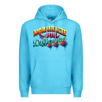 Ocean Blue Normalize our differences Autism Premium Hoodie - FaDigitalArtStudio