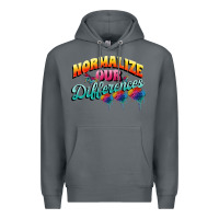 Rock Normalize our differences Autism Premium Hoodie - FaDigitalArtStudio
