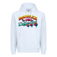 White Normalize our differences Autism Premium Hoodie - FaDigitalArtStudio