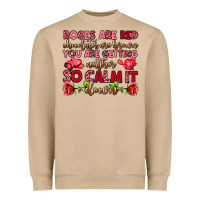 Mushroom roses are red chocolates are brown Heavyweight Sweatshirt - OliviaCreatesArt