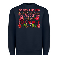 Navy roses are red chocolates are brown Heavyweight Sweatshirt - OliviaCreatesArt