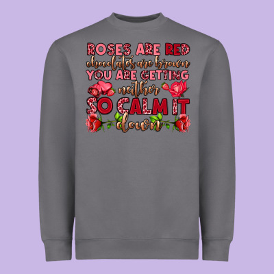 Roses Are Red Chocolates Are Brown Heavyweight Sweatshirt Designed By Oliviacreatesart